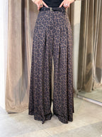 Pantaloni stampa animalier a vita alta IMPERIAL