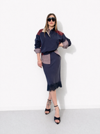 Gonna midi con pizzo TENSIONE IN