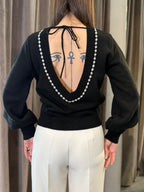 Maglioncino con scollo a V sul retro TRASH AND LUXURY