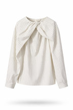 Blusa rigata con piega IMPERIAL