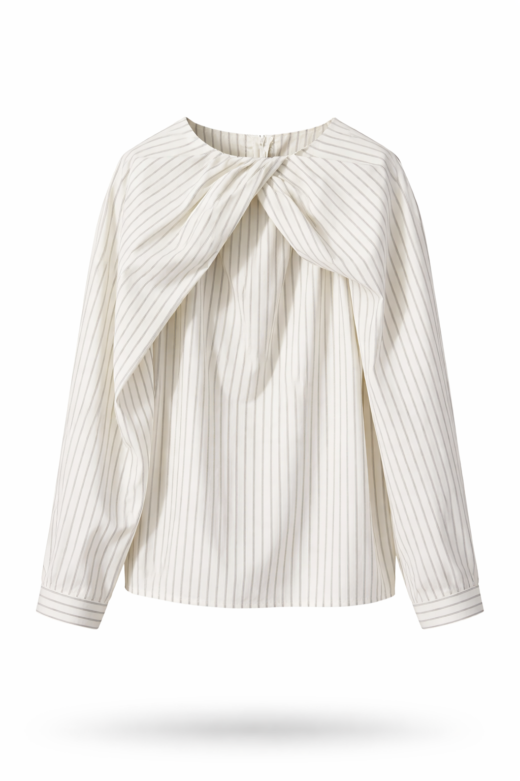 Blusa rigata con piega IMPERIAL