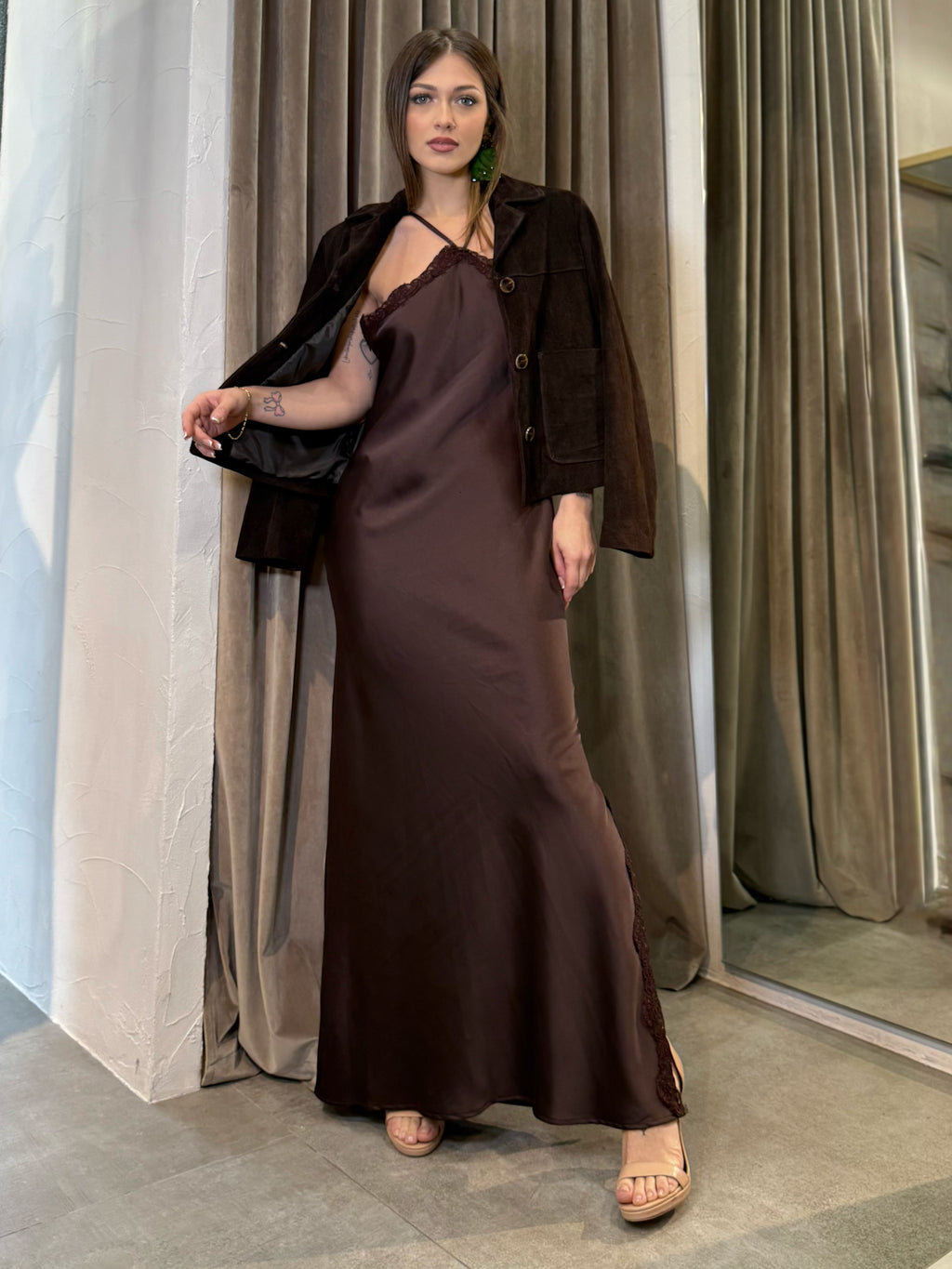 Abito satin lungo OPERÀ