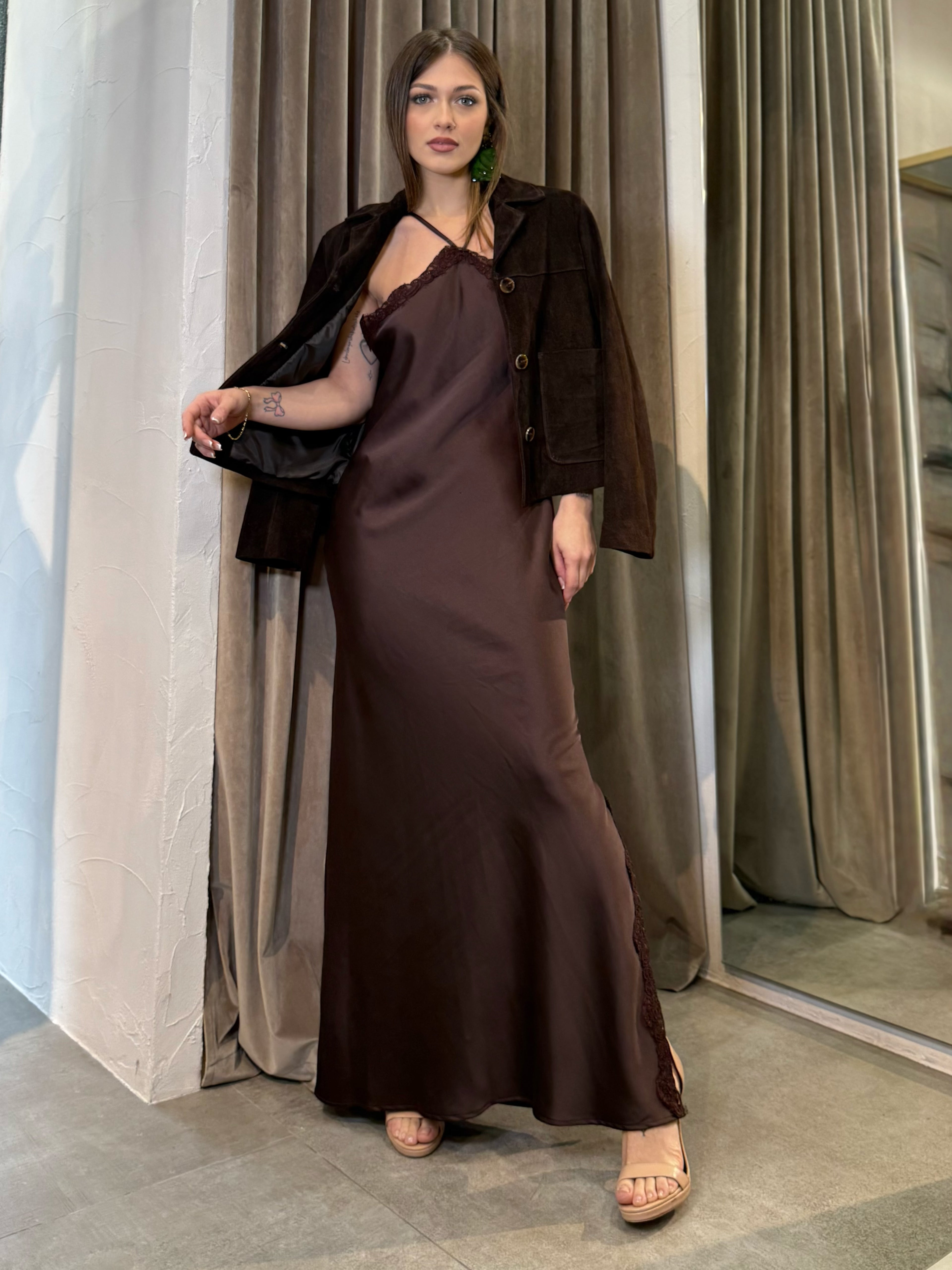 Abito satin lungo OPERÀ