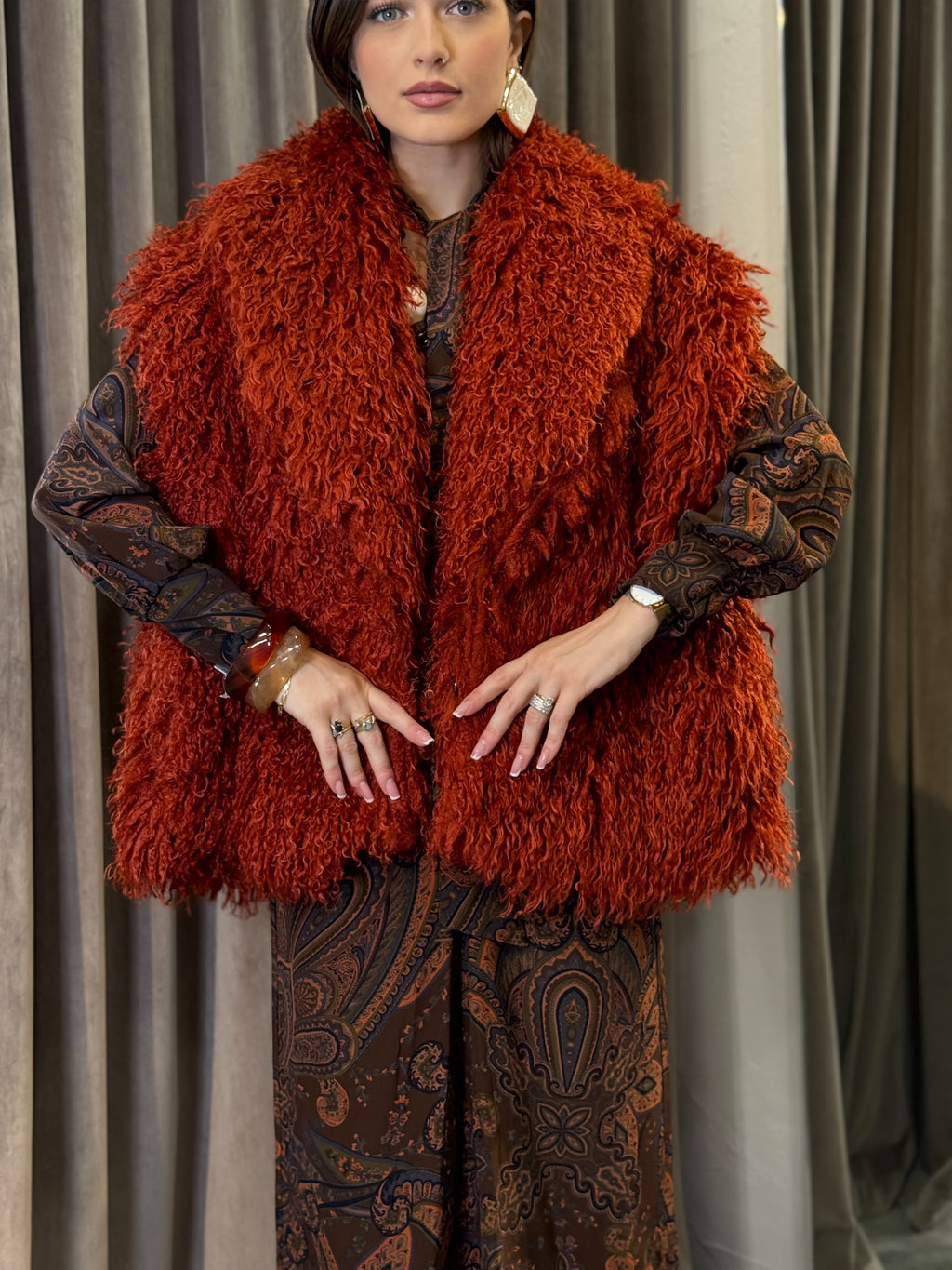 Gilet eco pelliccia mongolia LUMINA