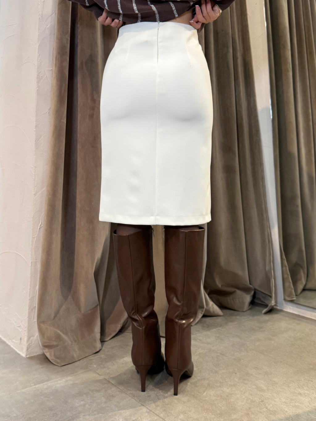 Gonna tubino in doppio crepe OPERÀ