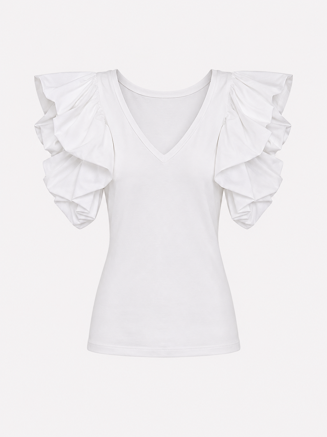 T-shirt con maniche volant IMPERIAL