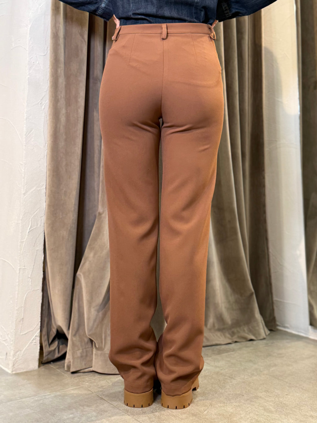 Pantalone dritto doppio crepe OPERÀ