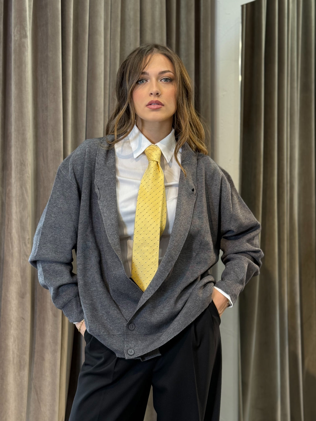 Cardigan over a costine SANDRO FERRONE