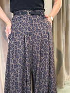 Pantaloni stampa animalier a vita alta IMPERIAL