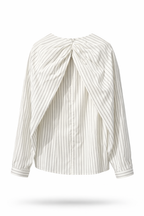 Blusa rigata con piega IMPERIAL