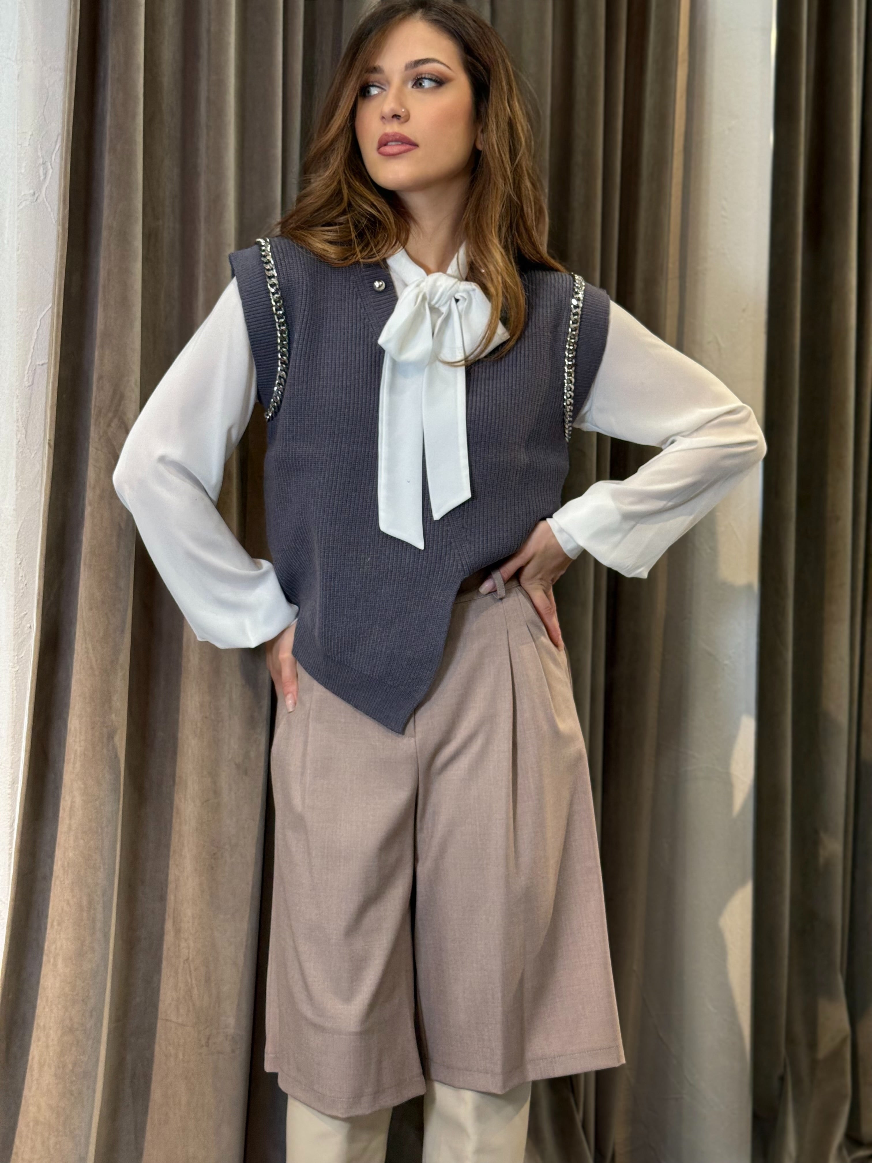 Gilet in maglia con catene TRASH AND LUXURY