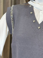 Gilet in maglia con catene TRASH AND LUXURY