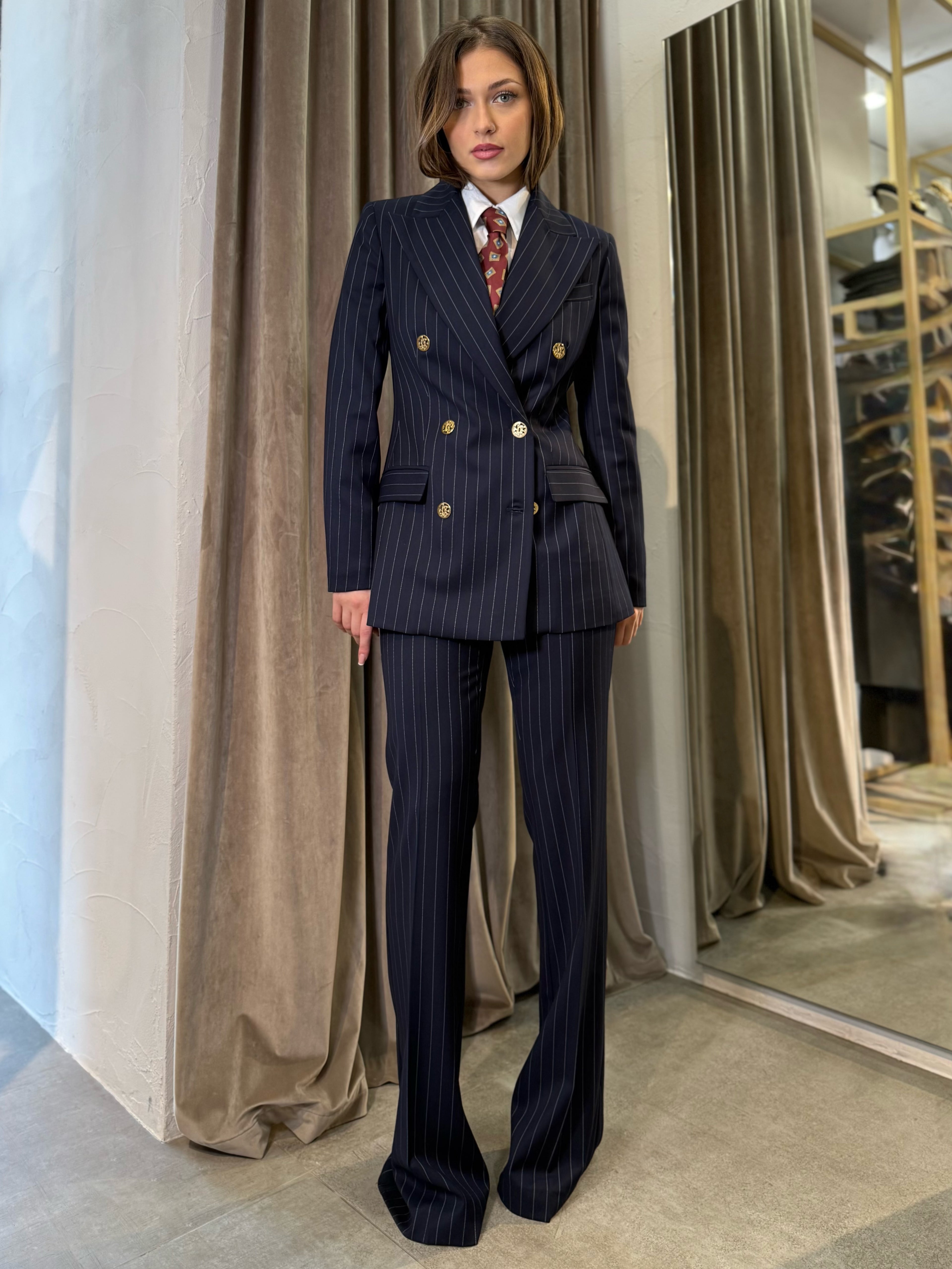 Tailleur gessato blu  SILENCE LIMITED