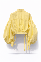 Camicia crop con maniche ampie