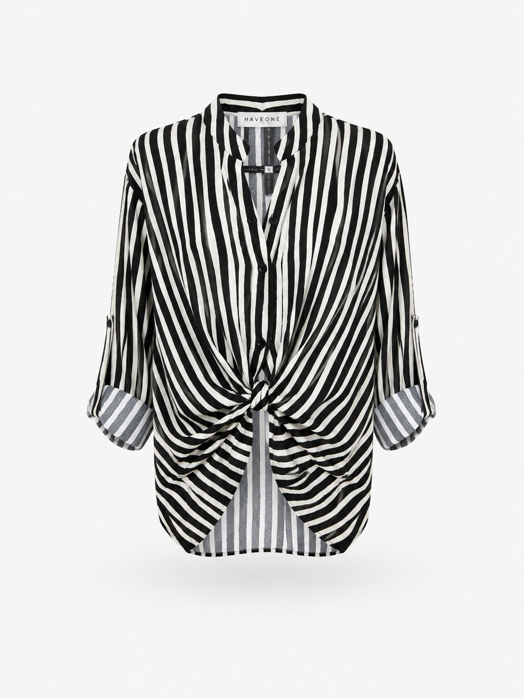 Camicia a righe annodata HAVEONE