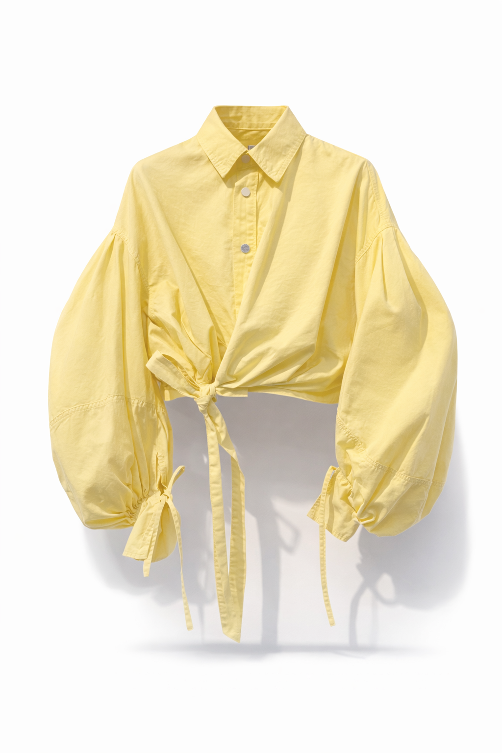 Camicia crop con maniche ampie