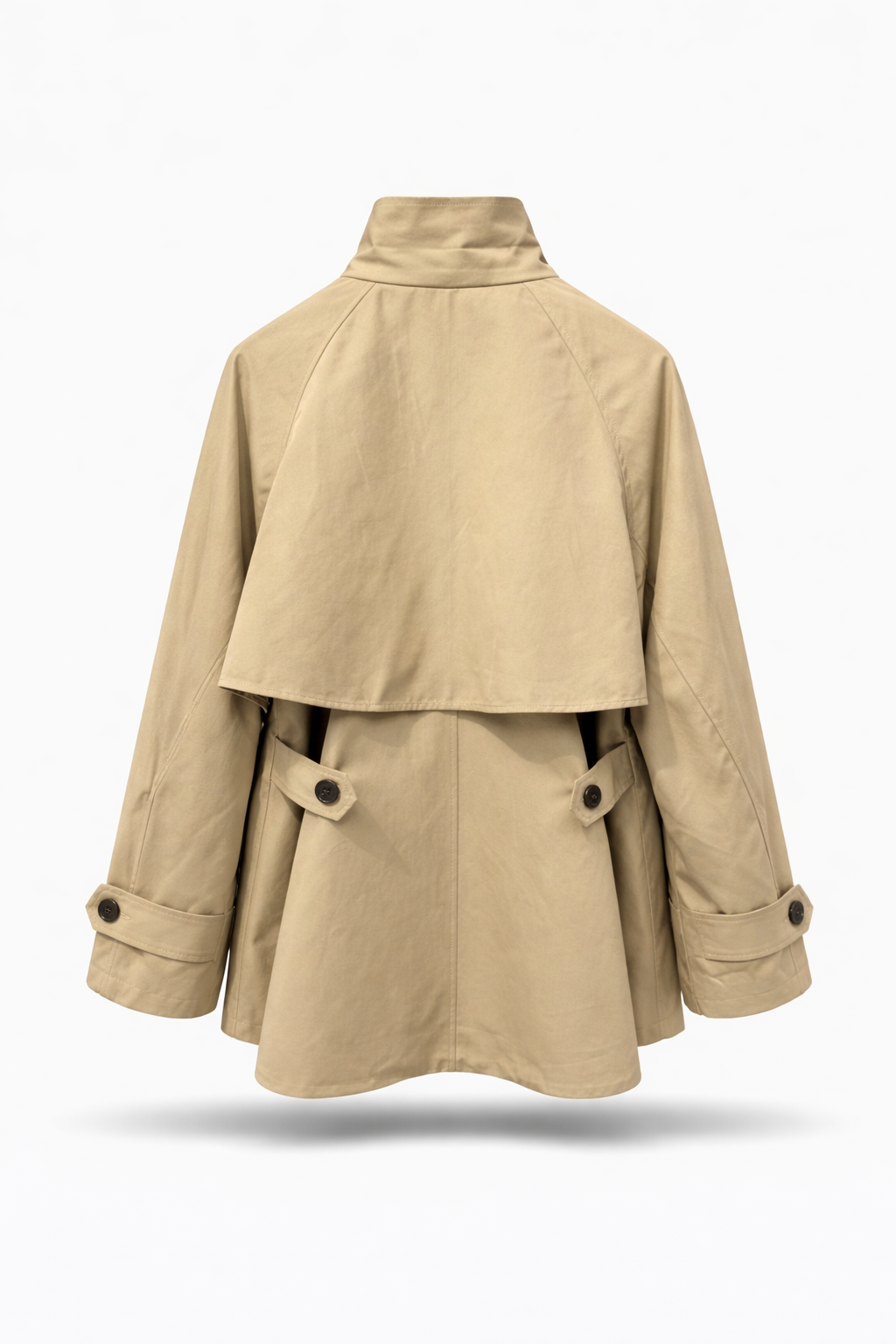 Giacca Trench Corta con Mantellina