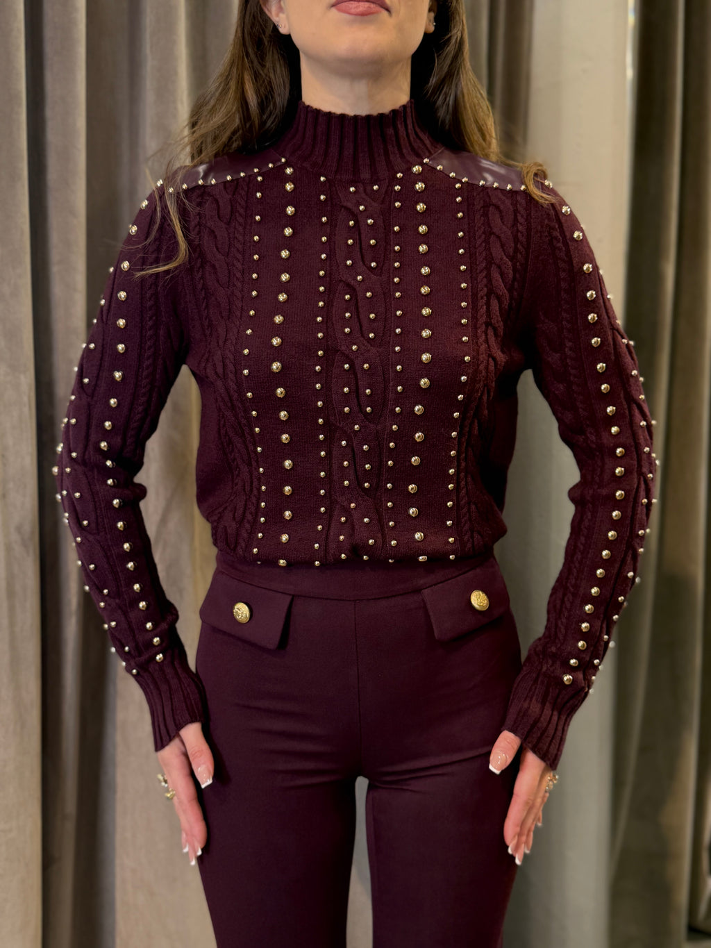 Maglione con borchie TRASH AND LUXURY