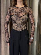 Top body in pizzo SILENCE LIMITED