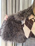 Bomber ecopelle con ecopelliccia interna