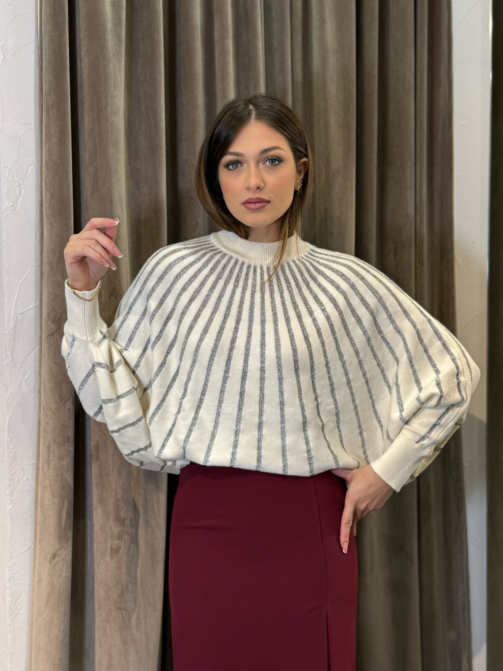 Maglia a righe lurex OPERÀ