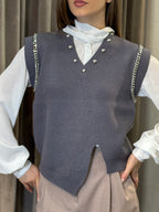 Gilet in maglia con catene TRASH AND LUXURY