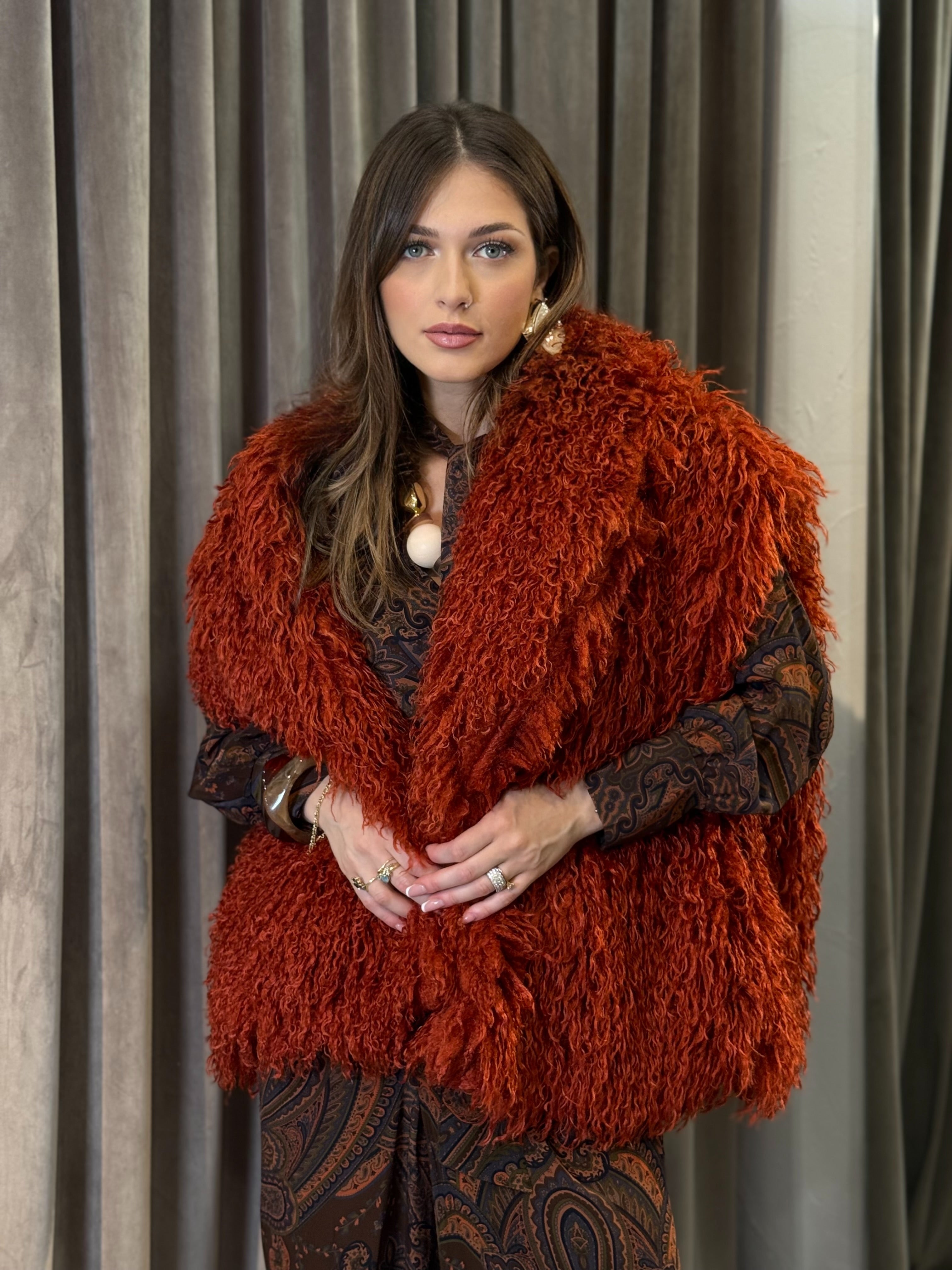 Gilet eco pelliccia mongolia LUMINA