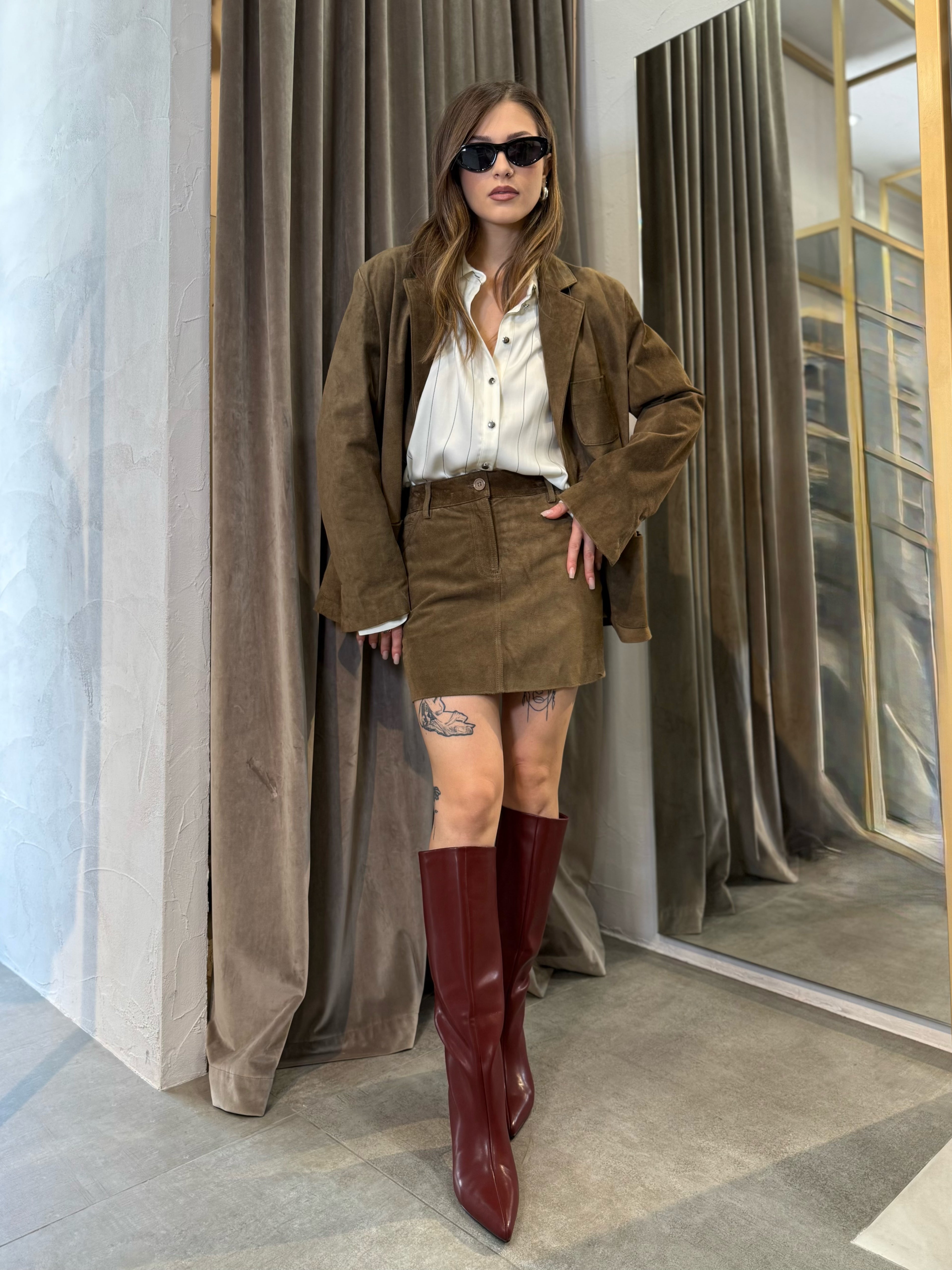Minigonna 100% vera pelle VICOLO