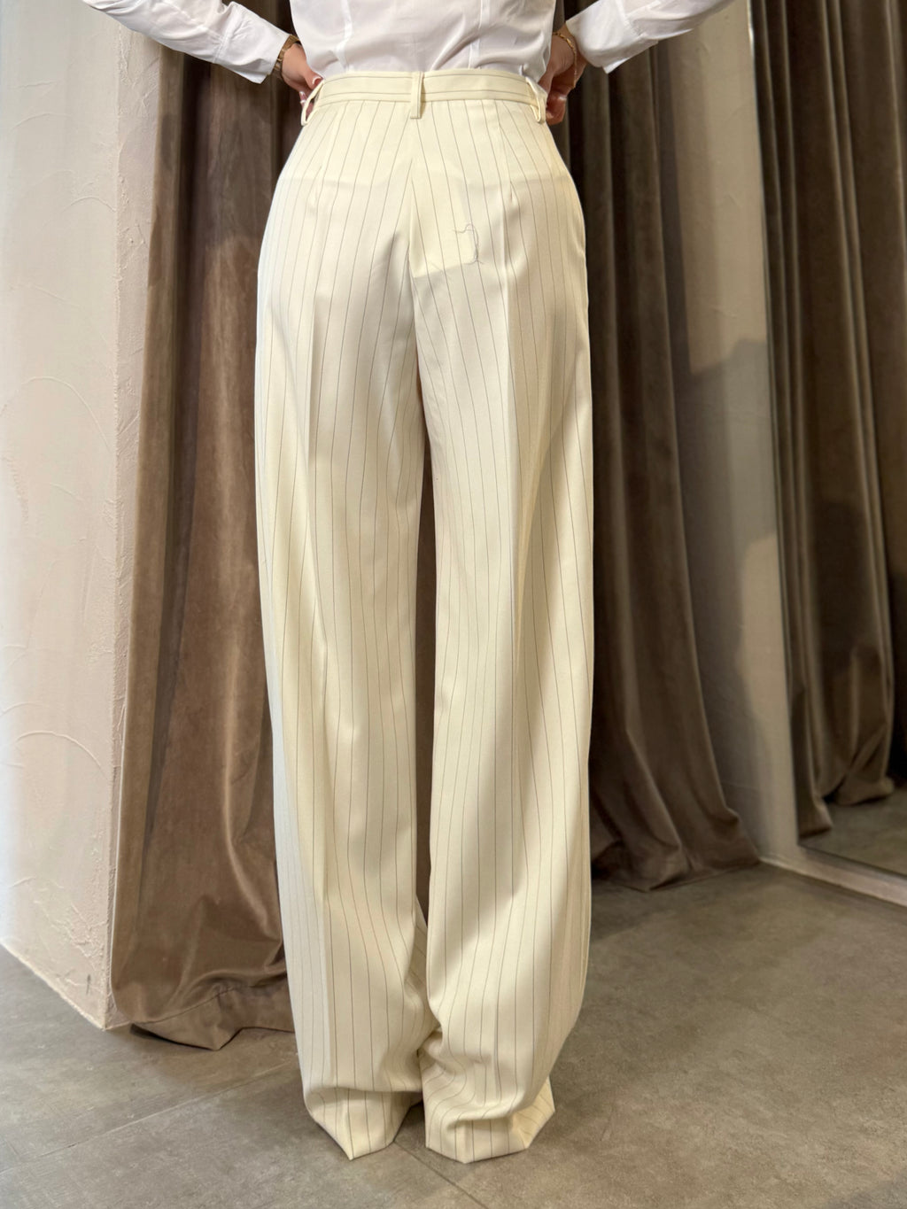 Tailleur crema gessato SILENCE LIMITED