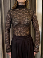 Body in pizzo con scollatura sulla schiena