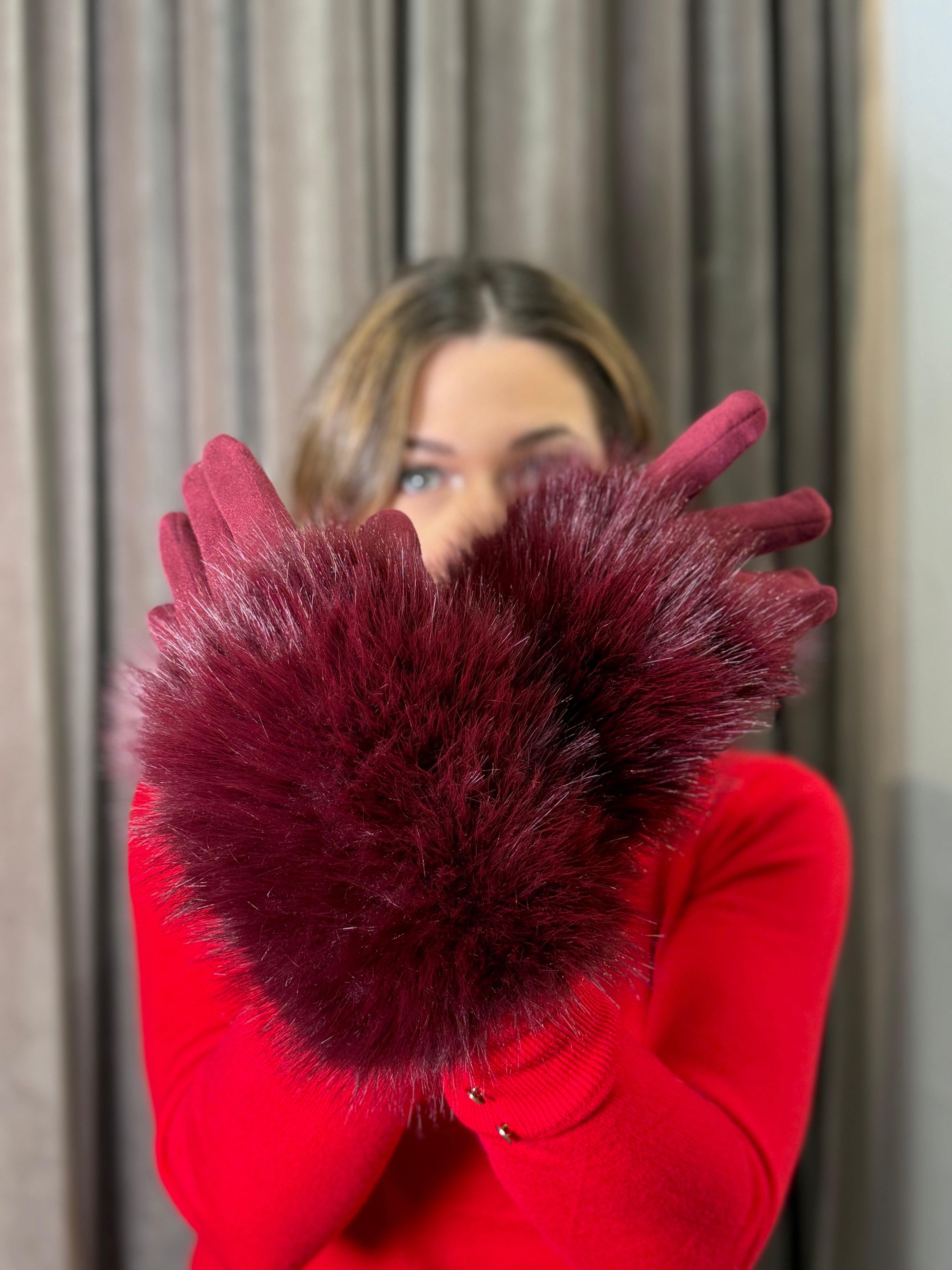 Guanti con pelliccia