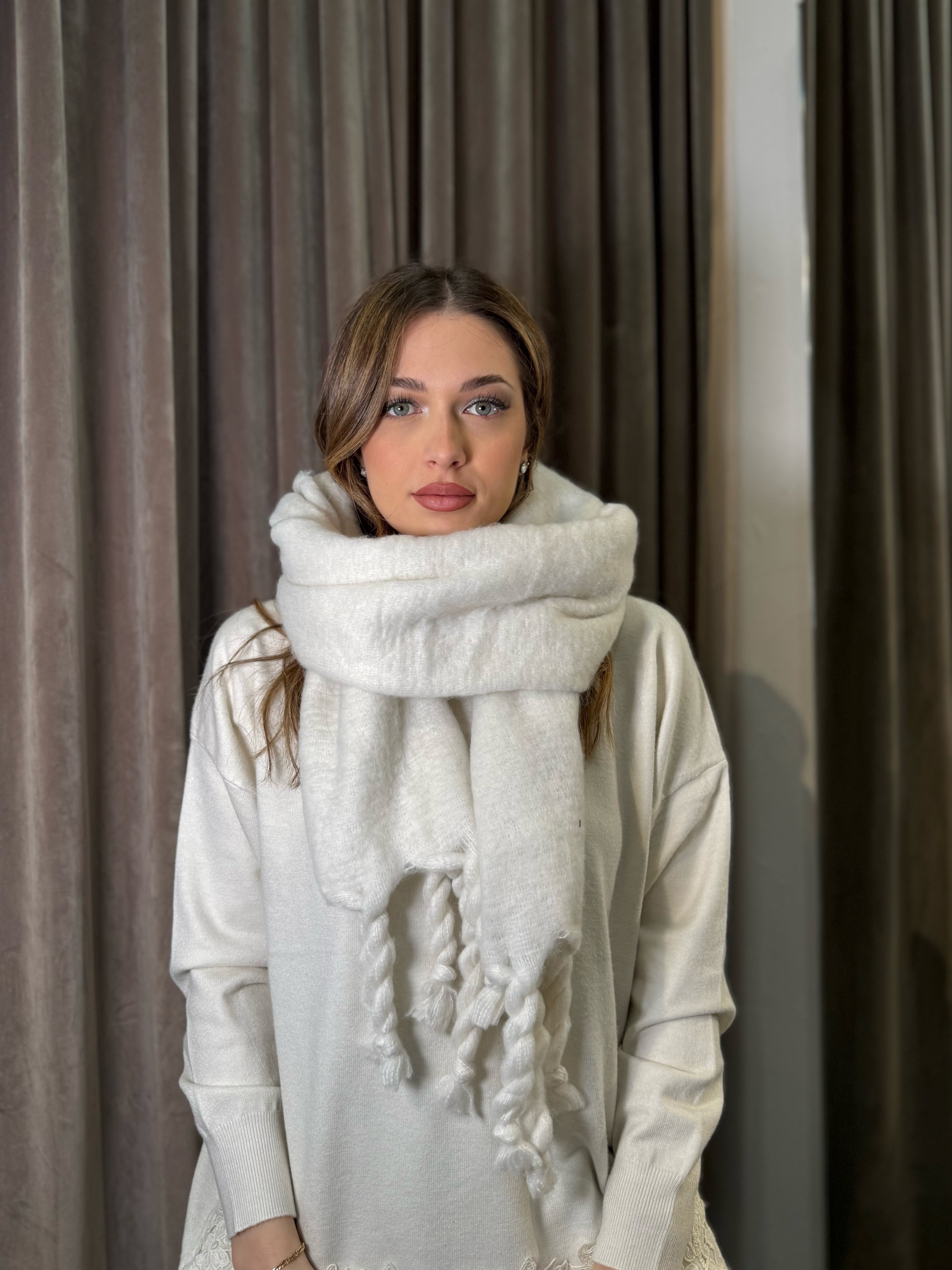 Sciarpone con frange