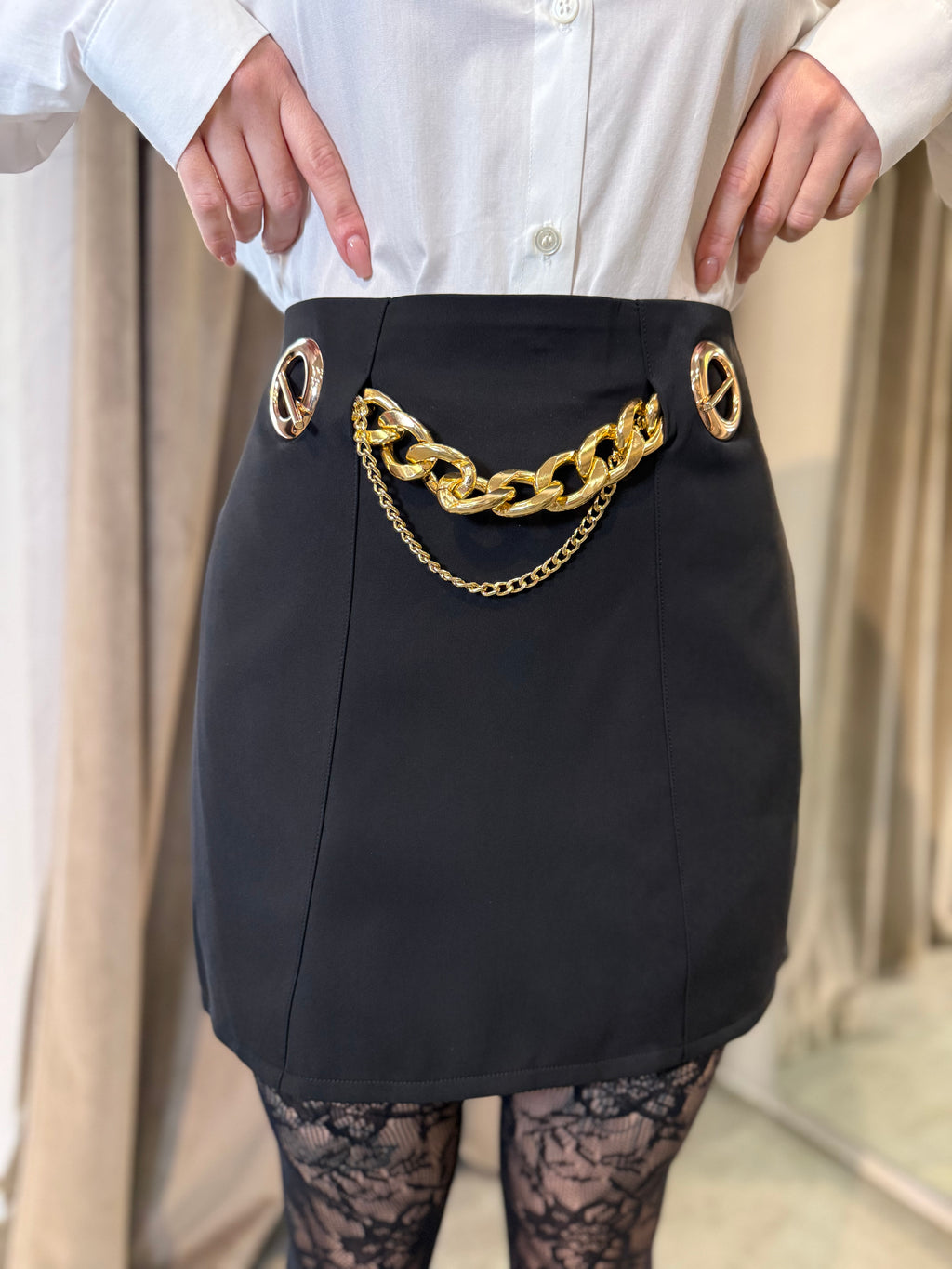 Gonna corta con catena TRASH AND LUXURY