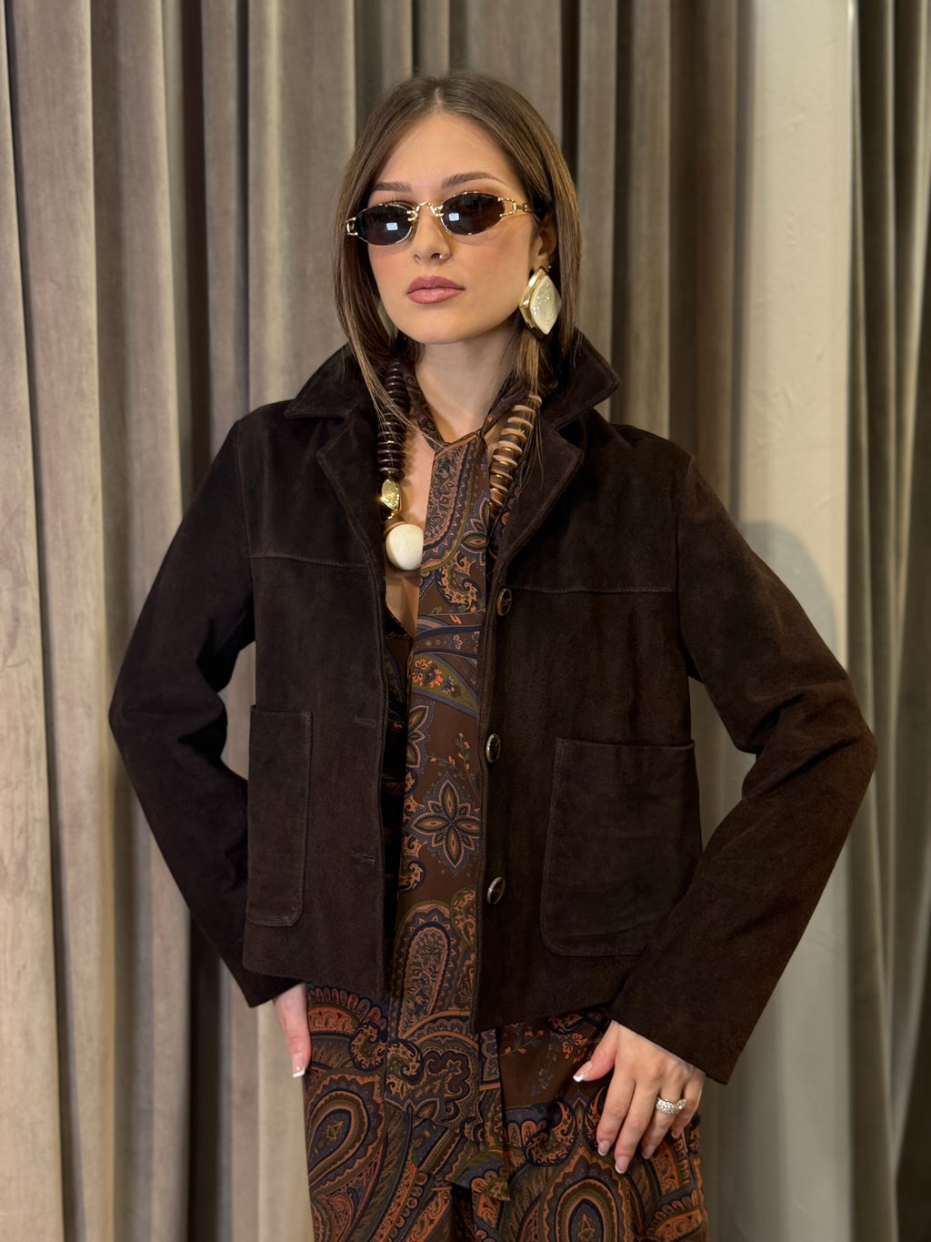 Giacca corta 100% vera pelle VICOLO