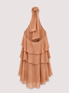 Abito con balze scollo halter DIXIE