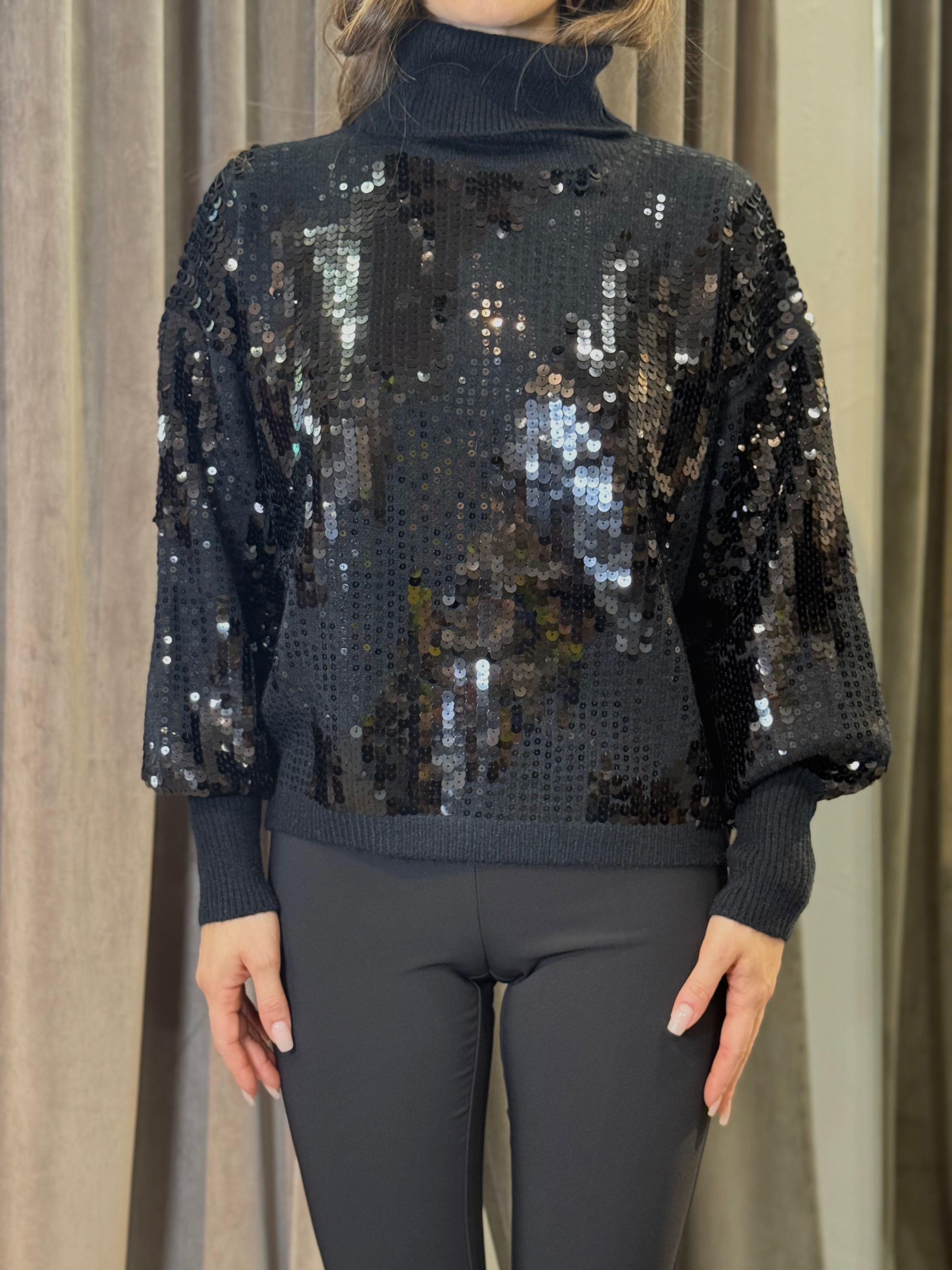 Maglia ricamata con paillettes SANDRO FERRONE