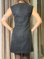 Abito con scollo barca in misto lana boucle SANDRO FERRONE