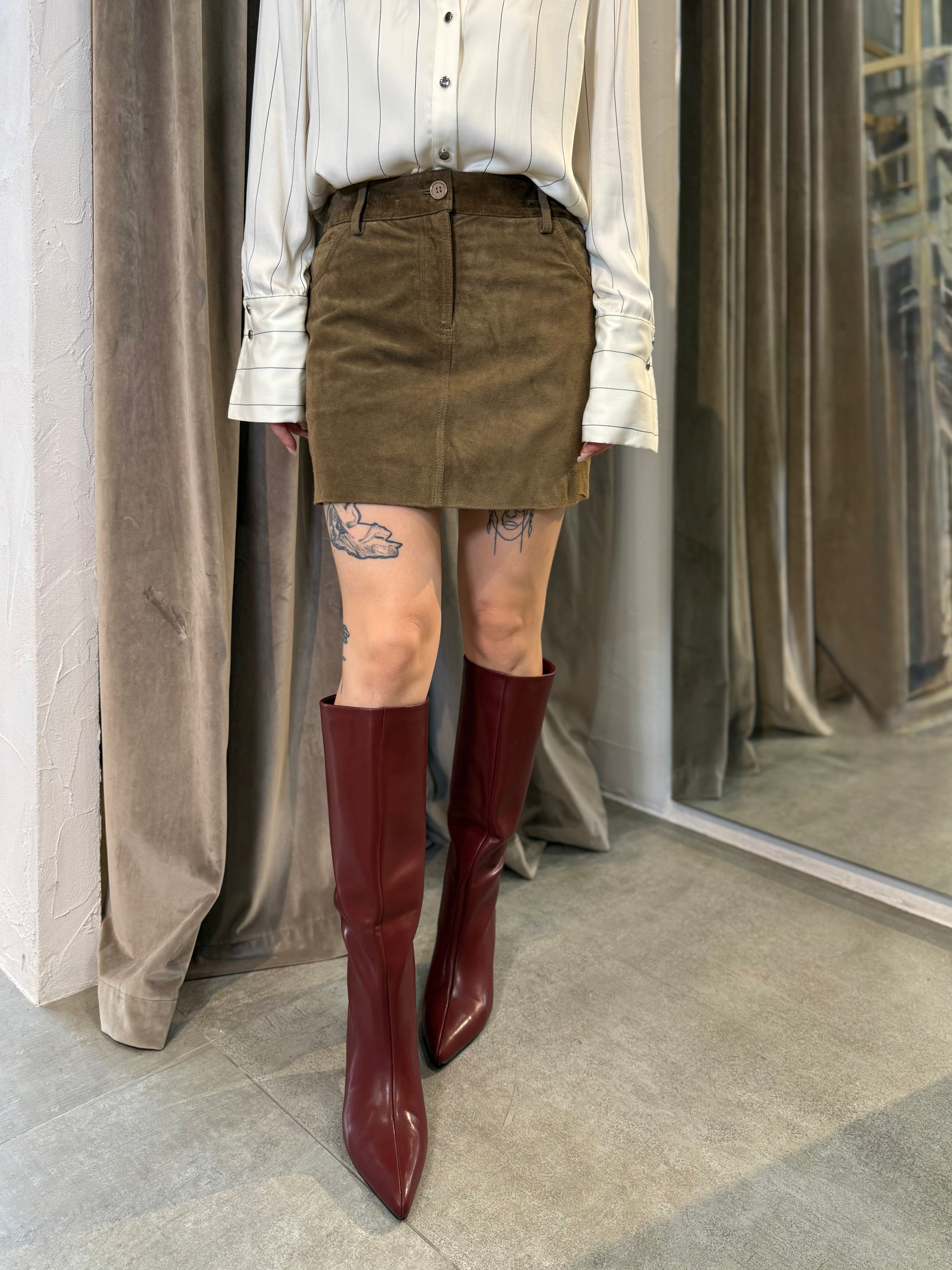 Minigonna 100% vera pelle VICOLO